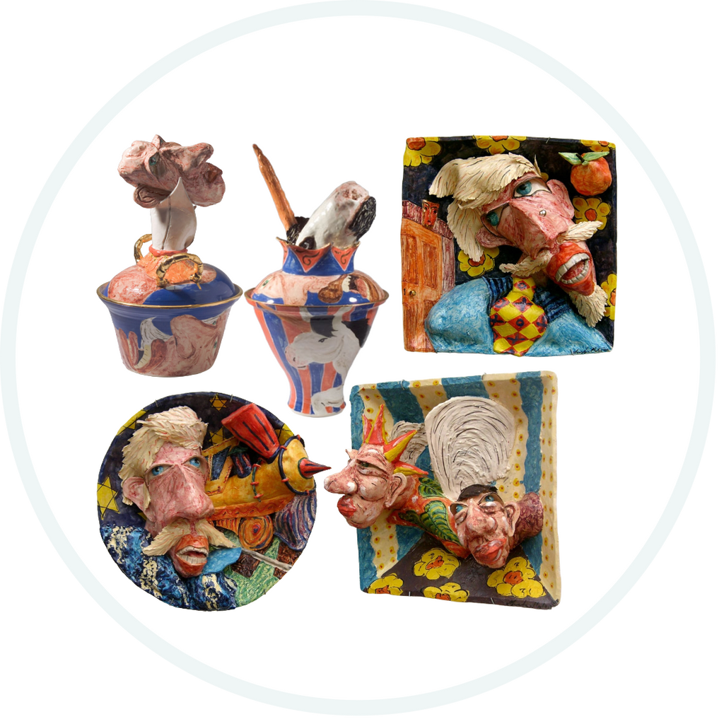 5 Sold Art & Craft of Charlie Mahon in Colourful Irish styles