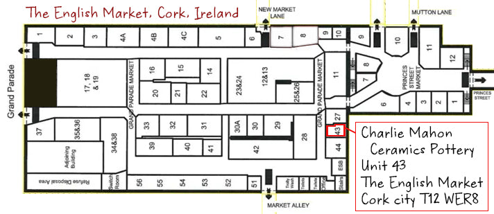 Map marking out our retail unit in the English Market Cork Ireland