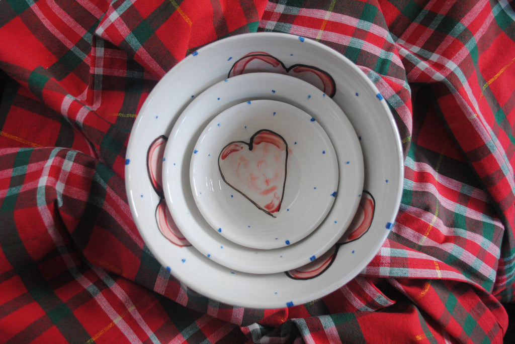Set of 3 Bowls: Ramekin, Small & Medium – Red Heart Collection