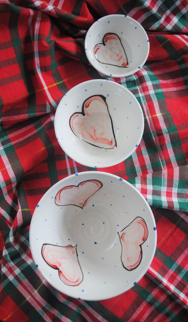 Set of 3 Bowls: Ramekin, Small & Medium – Red Heart Collection