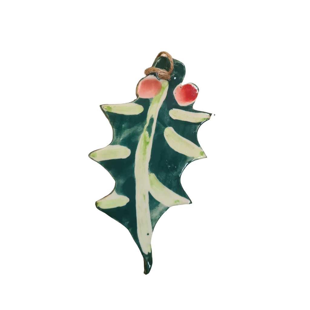 Holly Irish Christmas Baubles