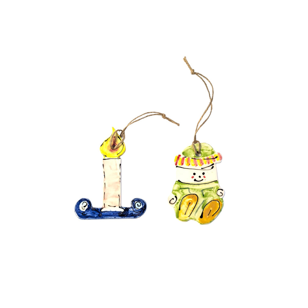 Santa's Helper Christmas Bauble  and Christmas Candle Bauble for Christmas Tree Decorations Ireland